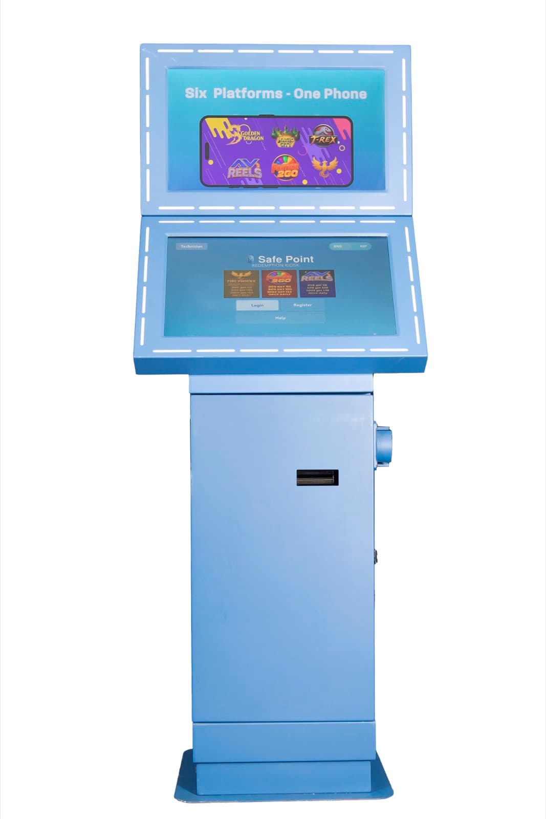 Dual Screen Safe Point Kiosk — Metal Shell #2